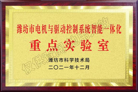 濰坊市“電機與驅動(dòng)控制系統智能一體化重點(diǎn)實(shí)驗室”