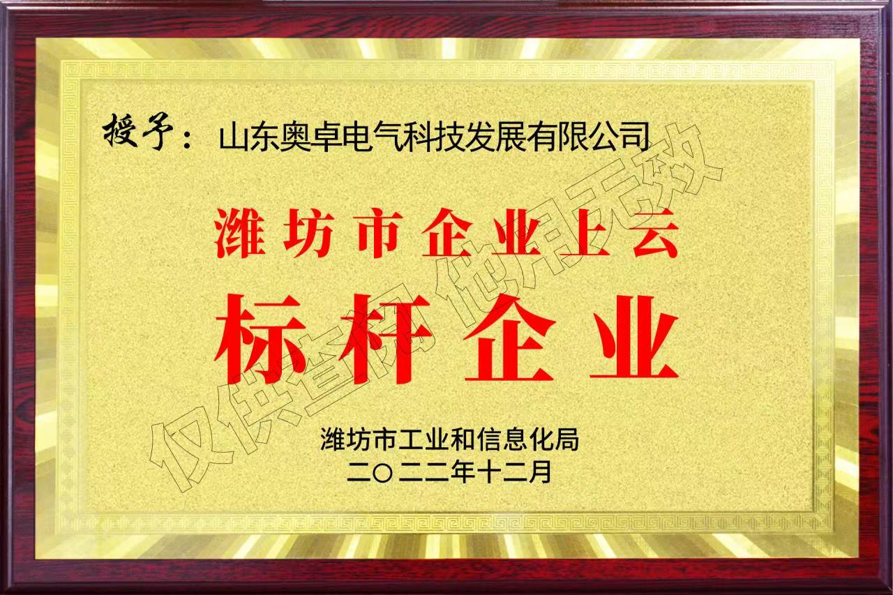 濰坊市企業(yè)上云標桿企業(yè)